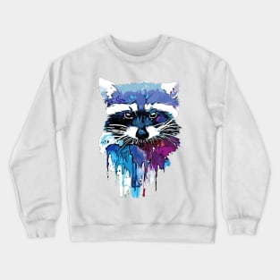 Cool racoon ART Watercolor print Crewneck Sweatshirt